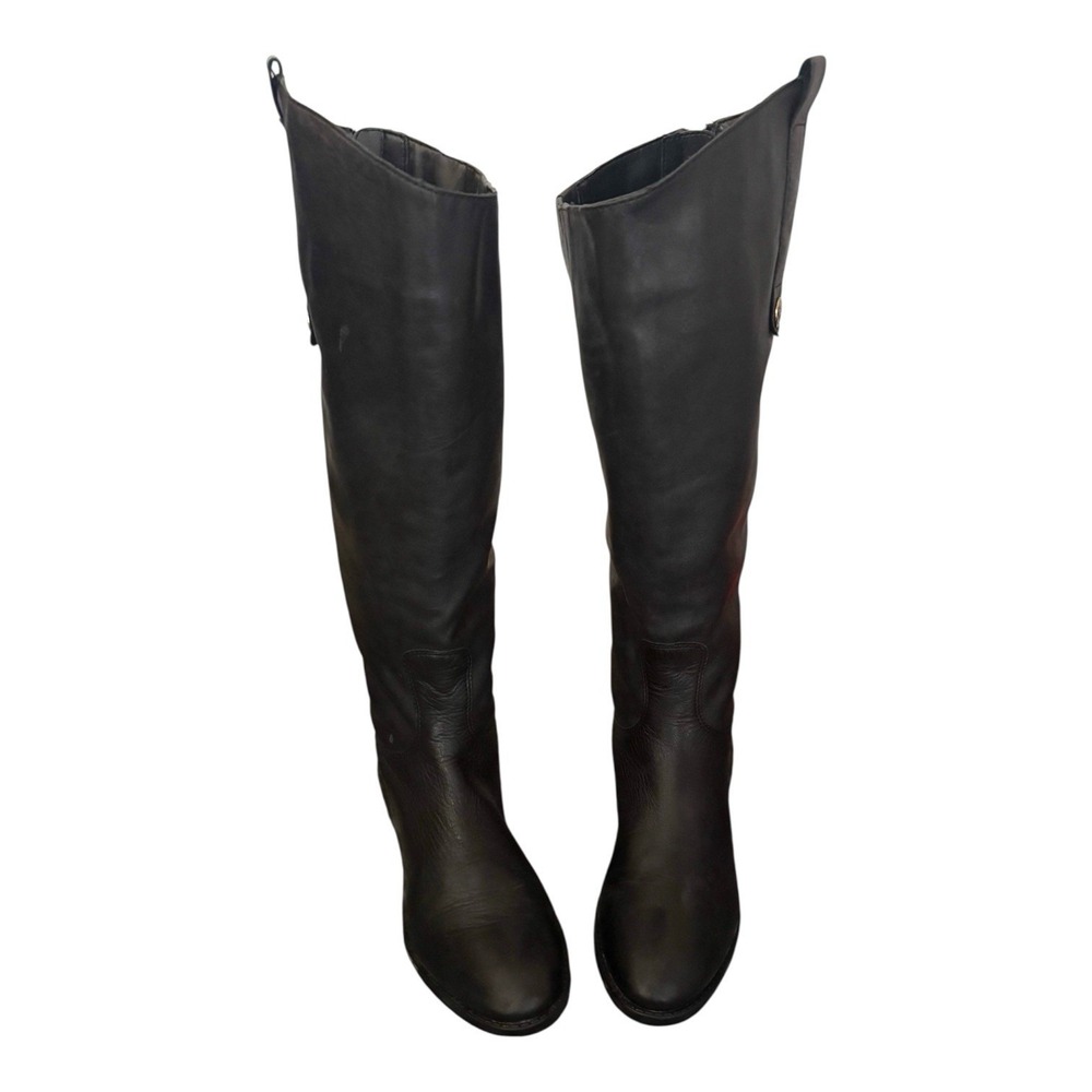 Sam Edelman Women's Penny 2 Black Leather Knee Riding Boots Size 6 - Picture 3 of 11
